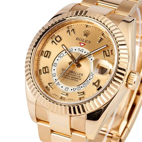 rolex sky dweller gold rubber strap|rolex sky dweller dual time.